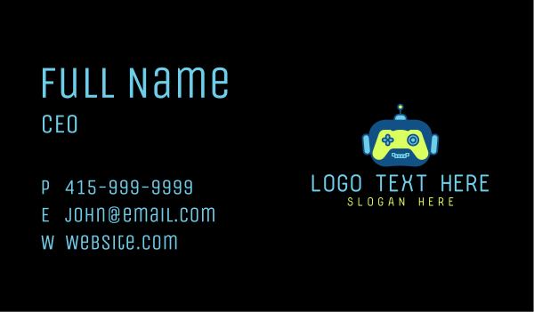 Robot Computer Gamer Business Card Design Image Preview