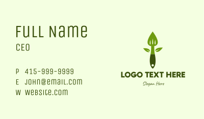 Leaf Spatula Business Card Image Preview