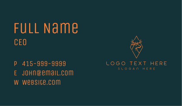 Wild Deer Park Business Card Design Image Preview