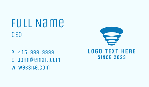 Blue Abstract Tornado Business Card Design Image Preview