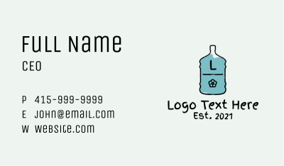 Rustic Water Station Letter Business Card Image Preview