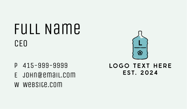Rustic Water Station Letter Business Card Design Image Preview