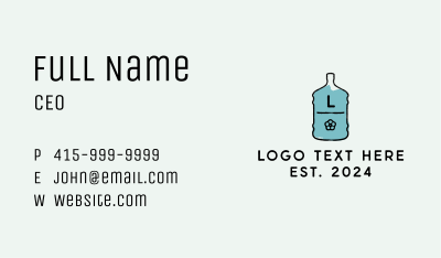 Rustic Water Station Letter Business Card Image Preview