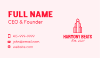 Red Tower Skyline  Business Card Image Preview
