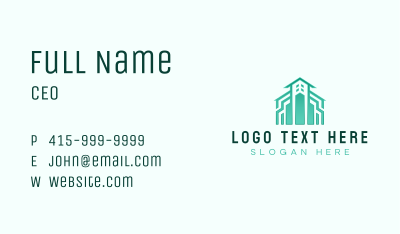 Architect Roof Building Business Card Image Preview