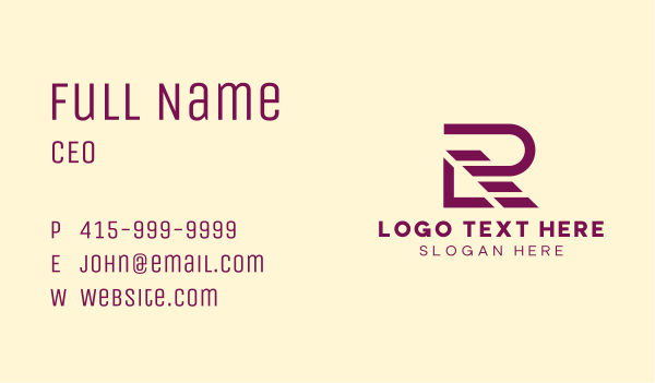 Professional Letter R Business Card Design Image Preview
