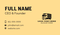Black Freight Truck Business Card Image Preview