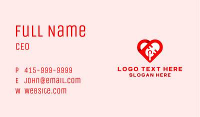 Heart Microphone Podcast Business Card Image Preview
