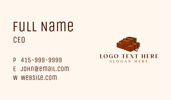 Chocolate Brownies Dessert Business Card Design Image Preview