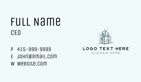 Architectural Building Structure Business Card Design Image Preview