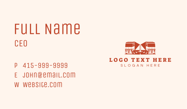 Fleet Trucking Vehicle Business Card Design Image Preview