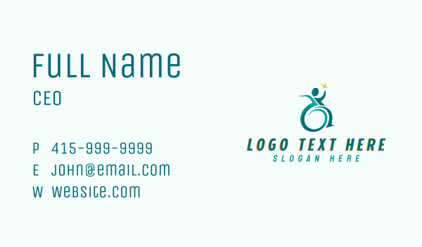 Physiotherapy Wheelchair Clinic Business Card Design Image Preview