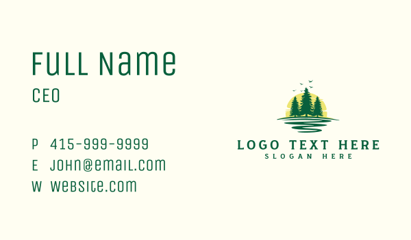 Forest Tree Park Business Card Design Image Preview