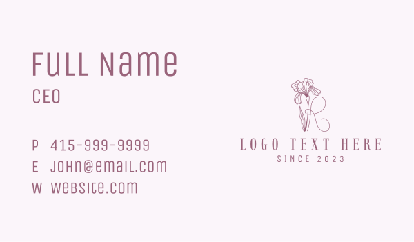 Lily Letter R Business Card Design Image Preview