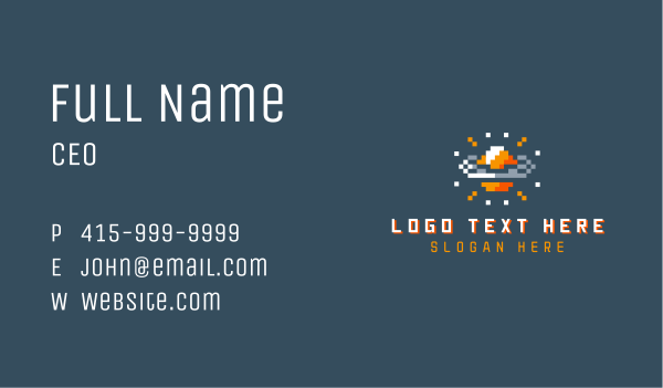 Pixelated Gamer Planet Business Card Design Image Preview