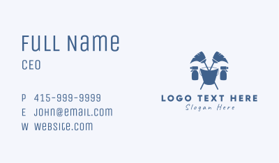 Janitorial Cleaning Tools Business Card