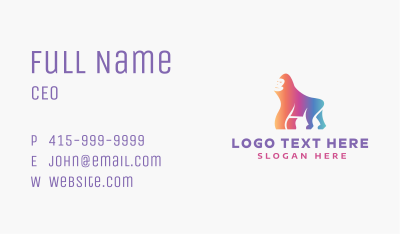 Gradient Gorilla Brand Business Card Image Preview