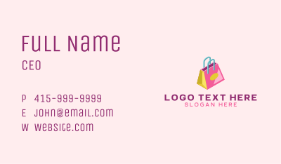 Isometric Shopping Bag Business Card Image Preview