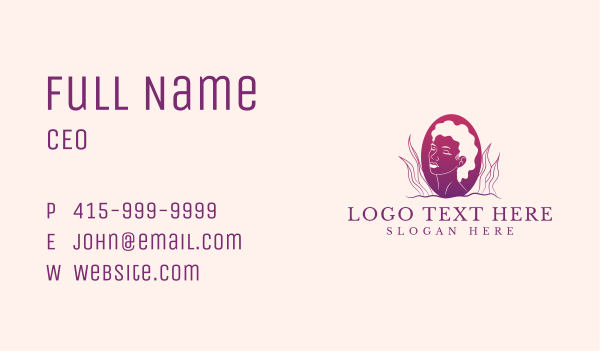 Natural Beauty Maiden Business Card Design Image Preview