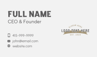 Varsity Banner Wordmark Business Card Image Preview