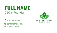 Green Feminine Leaf Business Card Image Preview