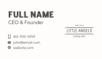 Generic Masculine Wordmark Business Card Image Preview