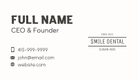 Generic Masculine Wordmark Business Card Image Preview