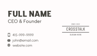 Generic Masculine Wordmark Business Card Image Preview