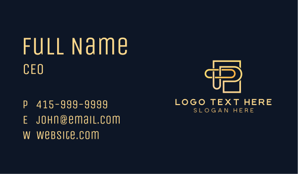 Corporate Monoline Letter P Business Card Design Image Preview