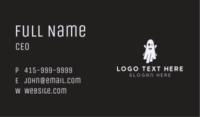 Ghost Halloween Costume Business Card Image Preview