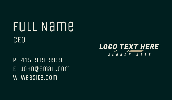 Enterprise Company Wordmark Business Card Design Image Preview