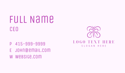 Abstract Wellness Butterfly Business Card Image Preview