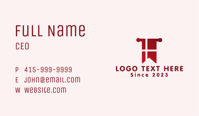 Bookmark Flag Symbol  Business Card Image Preview