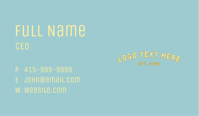 Vintage Rustic Wordmark Business Card Image Preview
