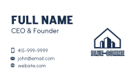 Blue House Buildings Business Card Image Preview