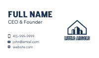 Blue House Buildings Business Card Image Preview