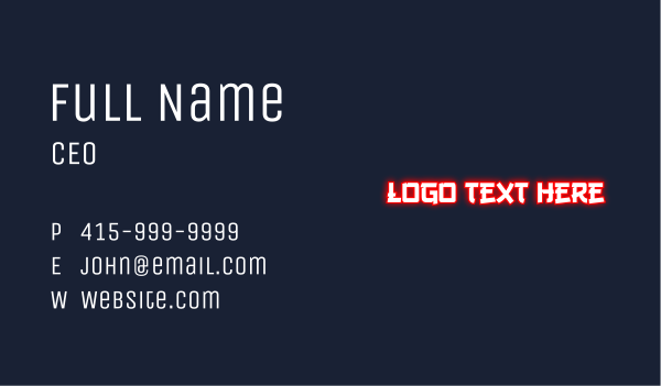 Japanese Ninja Wordmark Business Card Design Image Preview