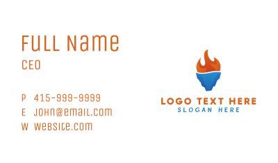 Industrial Flame & Ice  Business Card Image Preview
