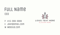 Leaf Candlelight Decoration Business Card Image Preview