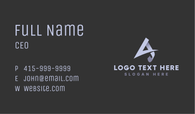 Multimedia Advertising Agency Letter A Business Card Image Preview
