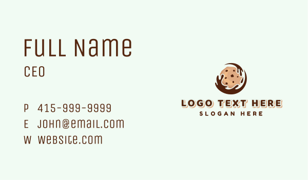 Chocolate Cookie Dessert Business Card Design Image Preview
