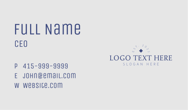 Elegant Fashion Brand Wordmark Business Card Design Image Preview