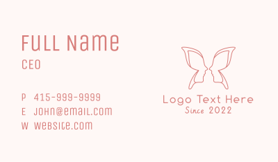 Butterfly Beauty Salon Business Card Image Preview