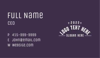 White Business Wordmark Business Card Image Preview