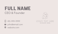 Minimalist Female Face Business Card Design