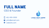 Aqua Water Droplet Business Card Image Preview