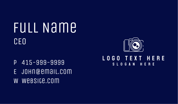 Camera Photo Studio Business Card Design Image Preview