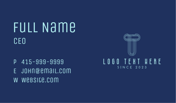 Cyber Tech Letter T Business Card Design Image Preview