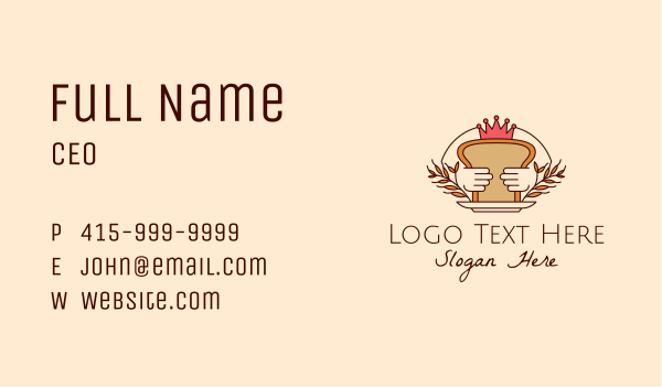 Baker King Hands  Business Card Design Image Preview