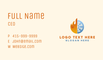 Flame & Ice Element Business Card Image Preview